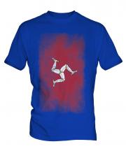 Isle Of Man Faded Flag Mens T-Shirt