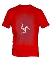 Isle Of Man Faded Flag Mens T-Shirt