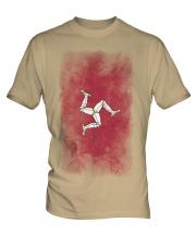 Isle Of Man Faded Flag Mens T-Shirt