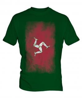 Isle Of Man Faded Flag Mens T-Shirt