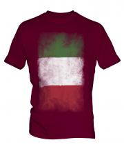 Italy Faded Flag Mens T-Shirt