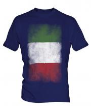 Italy Faded Flag Mens T-Shirt