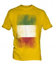 Italy Faded Flag Mens T-Shirt