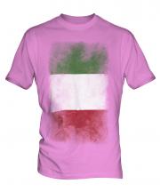 Italy Faded Flag Mens T-Shirt