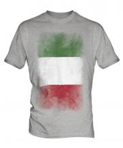 Italy Faded Flag Mens T-Shirt