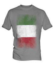 Italy Faded Flag Mens T-Shirt