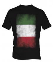 Italy Faded Flag Mens T-Shirt