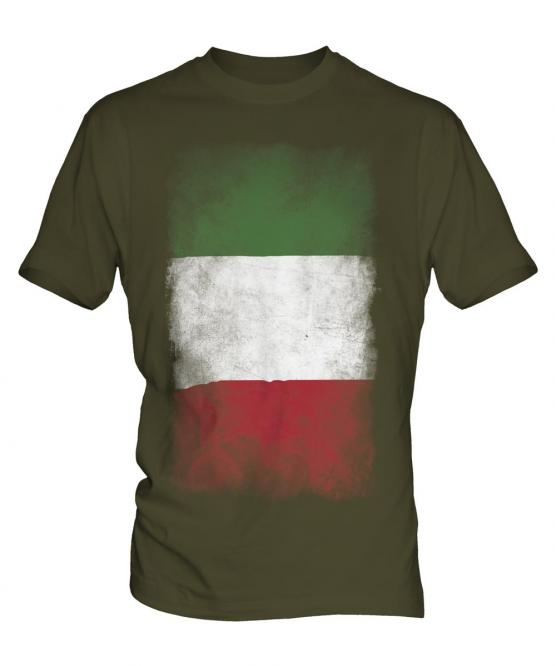Italy Faded Flag Mens T-Shirt