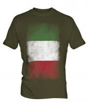 Italy Faded Flag Mens T-Shirt