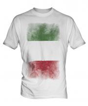Italy Faded Flag Mens T-Shirt