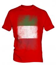 Italy Faded Flag Mens T-Shirt