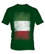 Italy Faded Flag Mens T-Shirt