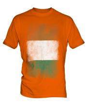 Ivory Coast Faded Flag Mens T-Shirt