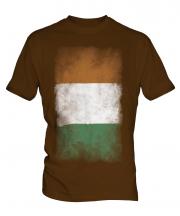 Ivory Coast Faded Flag Mens T-Shirt
