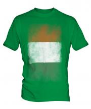 Ivory Coast Faded Flag Mens T-Shirt