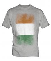 Ivory Coast Faded Flag Mens T-Shirt