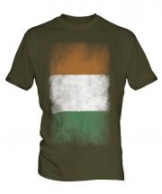 Ivory Coast Faded Flag Mens T-Shirt
