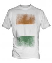 Ivory Coast Faded Flag Mens T-Shirt