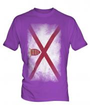 Jersey Faded Flag Mens T-Shirt