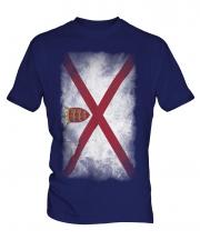 Jersey Faded Flag Mens T-Shirt