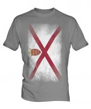 Jersey Faded Flag Mens T-Shirt