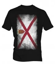 Jersey Faded Flag Mens T-Shirt