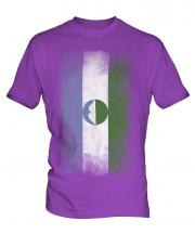 Kabardino-Balkaria Faded Flag Mens T-Shirt
