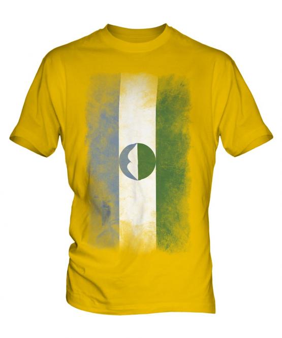 Kabardino-Balkaria Faded Flag Mens T-Shirt