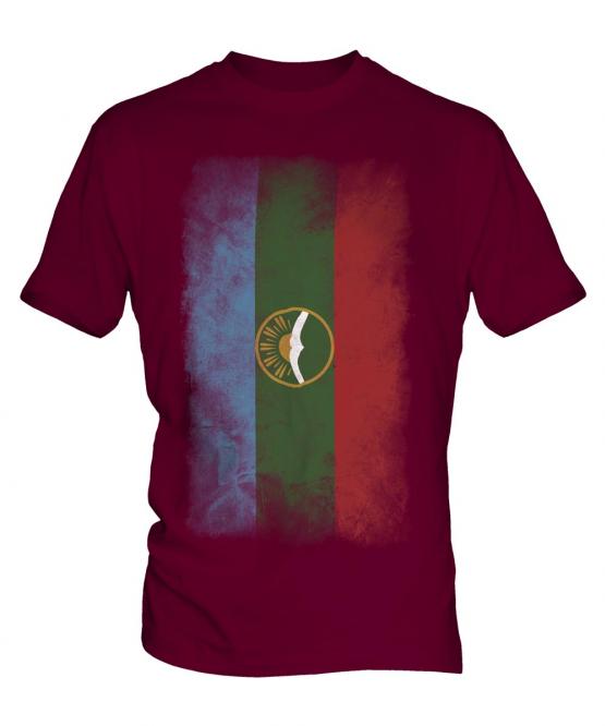 Karachay-Cherkessia Faded Flag Mens T-Shirt