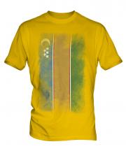 Karakalpakstan Faded Flag Mens T-Shirt
