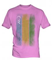 Karakalpakstan Faded Flag Mens T-Shirt