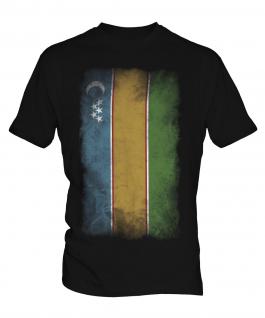 Karakalpakstan Faded Flag Mens T-Shirt