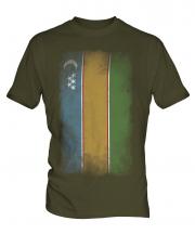 Karakalpakstan Faded Flag Mens T-Shirt