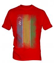Karakalpakstan Faded Flag Mens T-Shirt