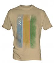 Karakalpakstan Faded Flag Mens T-Shirt