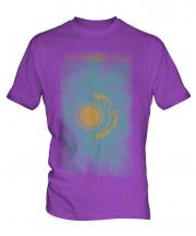 Kazakhstan Faded Flag Mens T-Shirt