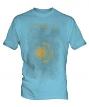 Kazakhstan Faded Flag Mens T-Shirt