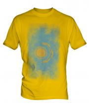 Kazakhstan Faded Flag Mens T-Shirt