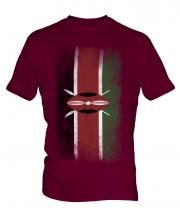 Kenya Faded Flag Mens T-Shirt