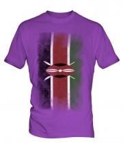 Kenya Faded Flag Mens T-Shirt