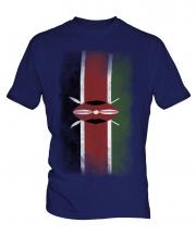Kenya Faded Flag Mens T-Shirt