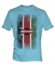 Kenya Faded Flag Mens T-Shirt