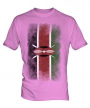 Kenya Faded Flag Mens T-Shirt