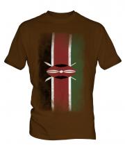 Kenya Faded Flag Mens T-Shirt