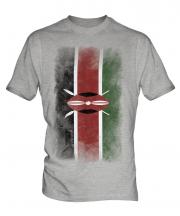 Kenya Faded Flag Mens T-Shirt