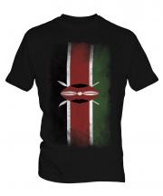 Kenya Faded Flag Mens T-Shirt