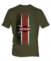 Kenya Faded Flag Mens T-Shirt