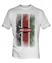 Kenya Faded Flag Mens T-Shirt