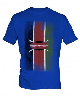 Kenya Faded Flag Mens T-Shirt