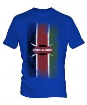 Kenya Faded Flag Mens T-Shirt